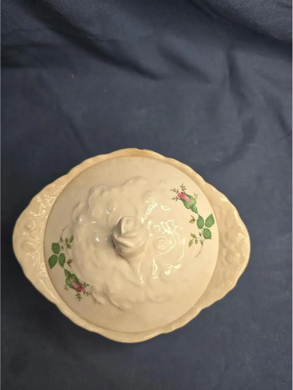 1940s Pope Gosser China Rose Point Creamer w/Lid